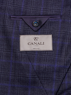Костюмный пиджак из шерсти с мелованным принтом CANALI