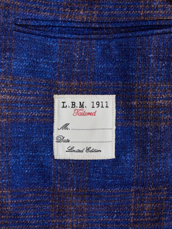 Пиджак в неаполитанском стиле с мелованным принтом клетку L B M  1911