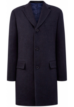 Классическое однобортное пальто из плотной шерсти CUDGI мужское