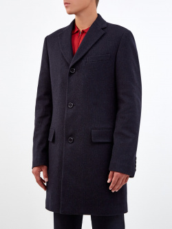 Классическое однобортное пальто из плотной шерсти CUDGI
