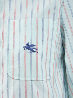 Кроп рубашка в полоску с регулируемыми завязками ETRO