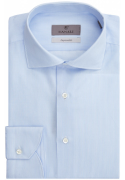 Рубашка в тонкую полоску из эластичного хлопка Impeccabile CANALI 