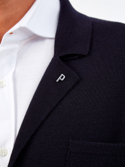 Кардиган из шерсти с накладными карманами и литой символикой PESERICO