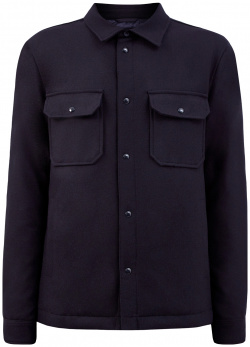 Куртка рубашка из шерсти Melton с пуховым утеплителем WOOLRICH 