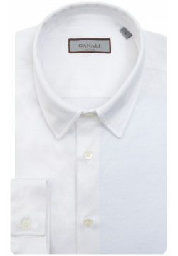Однотонная рубашка Modern Fit из хлопка джерси CANALI 