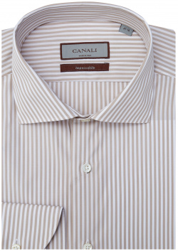 Рубашка из хлопка Impeccabile с узором в полоску CANALI