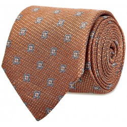 Шелковый галстук из жаккарда с фактурным узором CANALI 