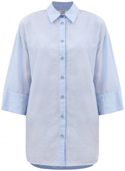 Рубашка из хлопкового муслина в тонкую полоску с цепочками PESERICO