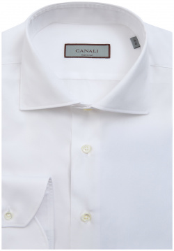 Базовая белая рубашка из хлопкового поплина CANALI