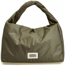Объемная сумка из нейлона с кожаными вставками и цепочками Punto Luce PESERICO 