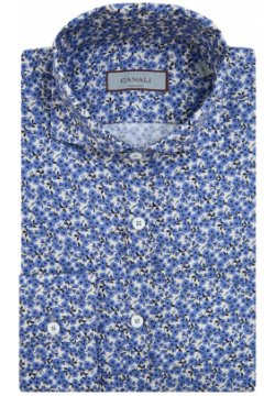 Рубашка из гладкого лиоцелла с флористическим паттерном CANALI 