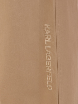 Широкие брюки палаццо с защипами и широким поясом в тон KARL LAGERFELD