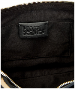 Сумка хобо K/Moon с текстильной отделкой и съемным ремнем KARL LAGERFELD