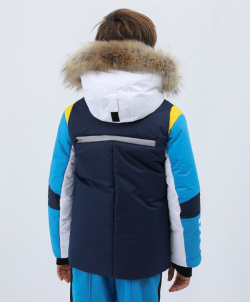 Куртка зимняя с графическим принтом и натуральным мехом Gulliver (110)