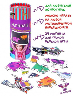 The Purple Cow Настольная игра Животные  пазлы магнитная