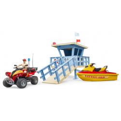 Игровой набор Спасательная станция с водным мотоциклом Bruder