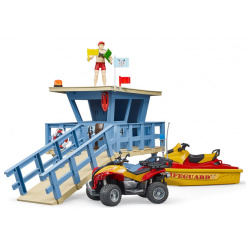 Игровой набор Спасательная станция с водным мотоциклом Bruder