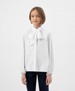 Блузка комбинированная белая Gulliver (122) 