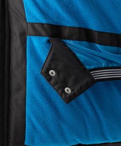 Пальто зимнее с мембраной черное Active Button Blue (116)