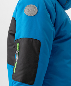 Куртка зимняя с мембраной и принтом синяя Button Blue (134)