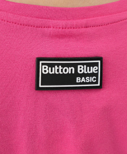 Футболка с длинным рукавом и принтом розовая Button Blue (134)