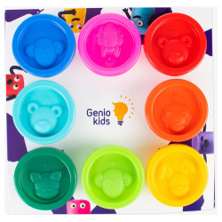 Набор для детской лепки Genio Kids Тесто пластилин 8 цветов 