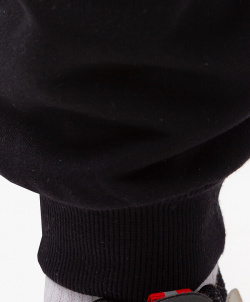 Трикотажные брюки с лампасами черные Button Blue (158)