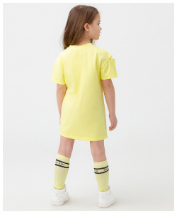 Платье футболка с коротким рукавом желтое Button Blue (110)