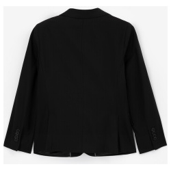 Пиджак текстильный с двумя шлицами чёрный для мальчика Gulliver (134)