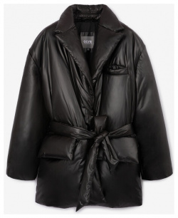 Куртка утепленная оверсайз пиджачного кроя черная GLVR (L) 