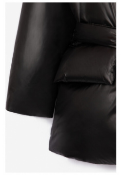 Куртка утепленная оверсайз пиджачного кроя черная GLVR (M)