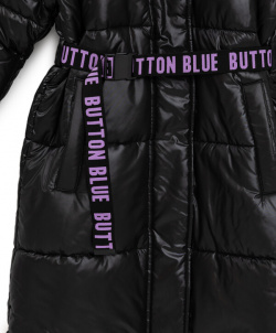 Пальто демисезонное черное Button Blue (134)