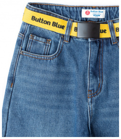 Джинсы с флисовой подкладкой синие Button Blue (146)