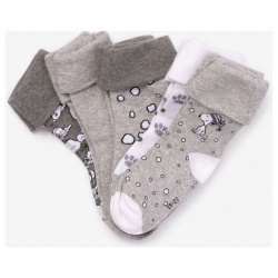 Комплект носков для девочки с принтом в подарочной упаковке Gulliver (14 16) 
