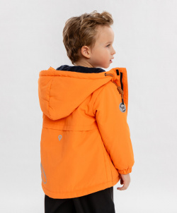 Парка ветровка демисезонная с капюшоном оранжевая для мальчика Button Blue (98)