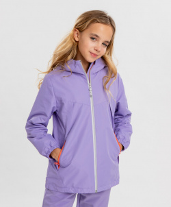 Ветровка softshell с капюшоном фиолетовая для девочки Button Blue (116) 