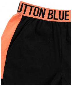 Шорты спортивные чёрные для девочки Button Blue (122)