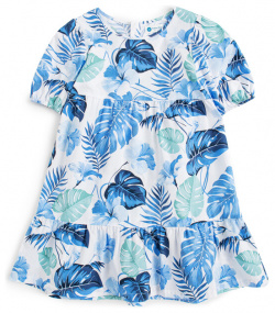 Платье с принтом мультицвет для девочки Button Blue (140)