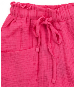 Шорты текстильные розовые для девочки Button Blue (104)