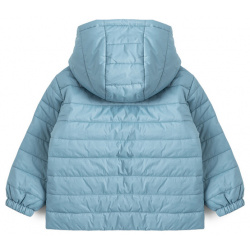 Куртка демисезонная стёганная с капюшоном голубая детская Button Blue (122)