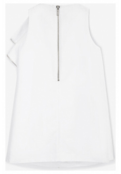 Платье туникообразной формы с архитектурным кроем белое для девочки Gulliver (140)