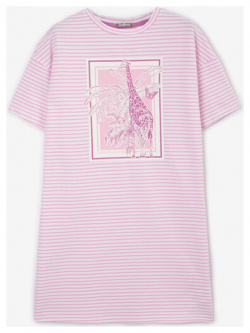 Ночная сорочка в мягкой пастельной гамме розовая для девочек Gulliver (110 116) 