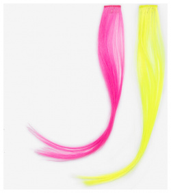 Цветные пряди на заколке мультицвет для девочек Gulliver (One size) 