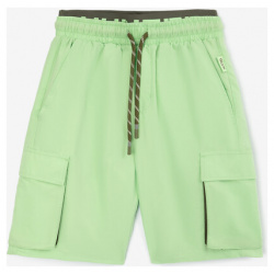 Плавательные шорты с карманами карго зеленые для мальчика Gulliver (158 164) 