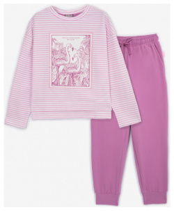 Пижама розовая для девочек Gulliver 