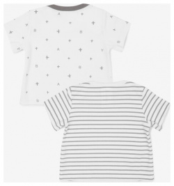 Комплект из двух футболок с коротким рукавом  унисекс мультицвет Gulliver (56 42) Baby