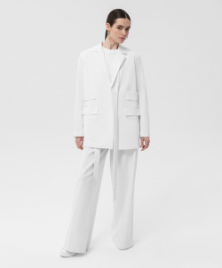 Пиджак с асимметричными лацканами белый GLVR