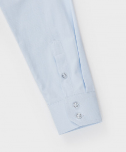Сорочка из фактурного текстиля в ромбик голубая Button Blue (134)