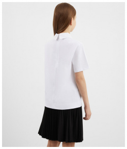 Блузка с коротким рукавом из джерси белая для девочки Gulliver (128)