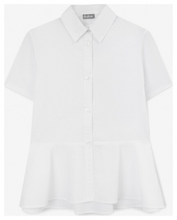 Блузка с коротким рукавом белая для девочки Gulliver (146) 
